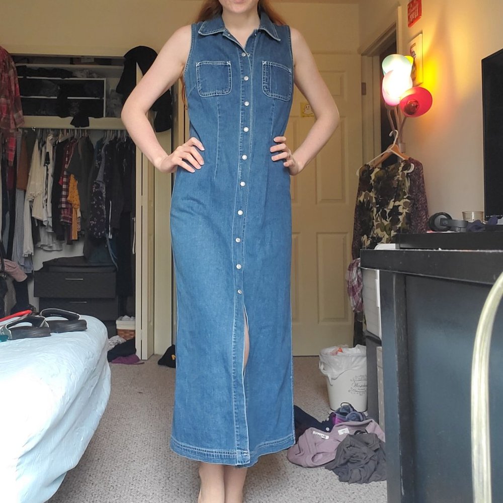 Denim Maxi Dress Vintage 90's/Y2K